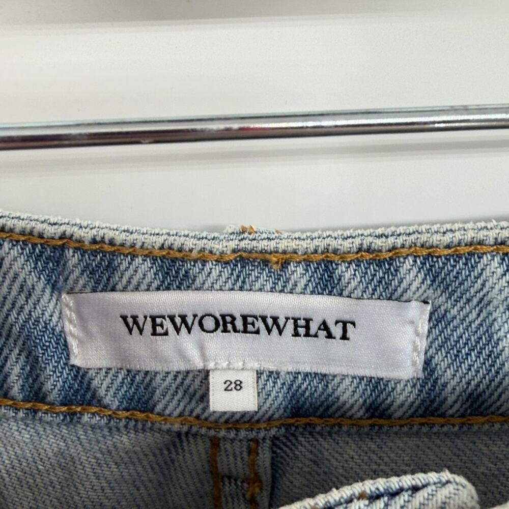 WeWoreWhat Wide Leg Denim Jeans - Light Wash - 28 - New with tags - Picture 4 of 8